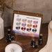 Born Pretty Reflective Glitter Gel Polish display with 12 colour swatch chart, bottles and sample nail tips, NSI Australia