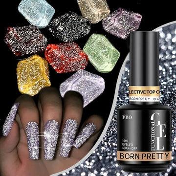 Reflective Glitter Top Coat Born Pretty