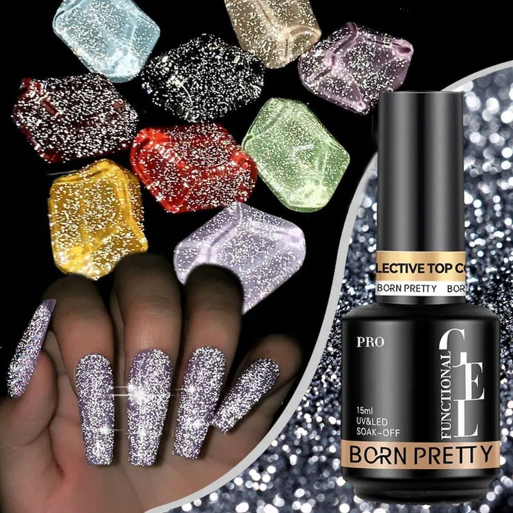 Reflective Glitter Top Coat Born Pretty