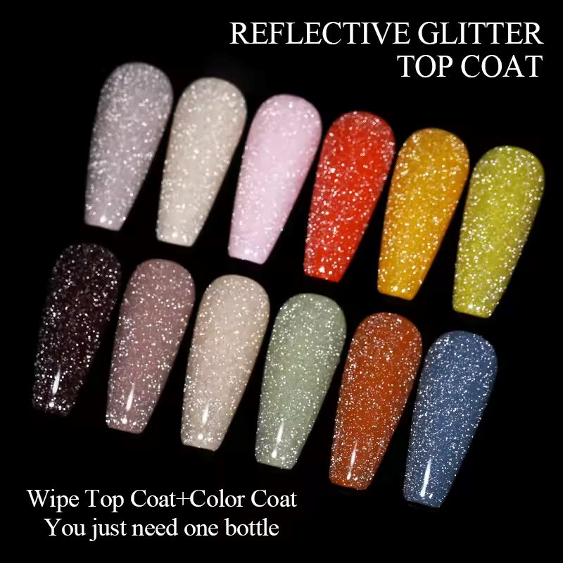 Reflective Glitter Top Coat Born Pretty