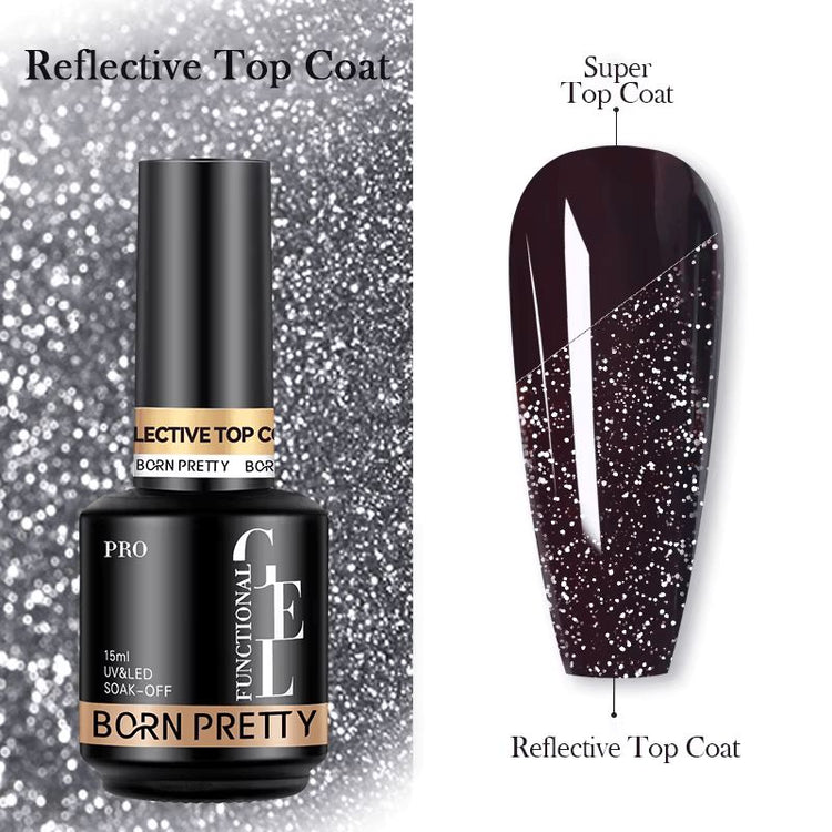 Reflective Glitter Top Coat Born Pretty