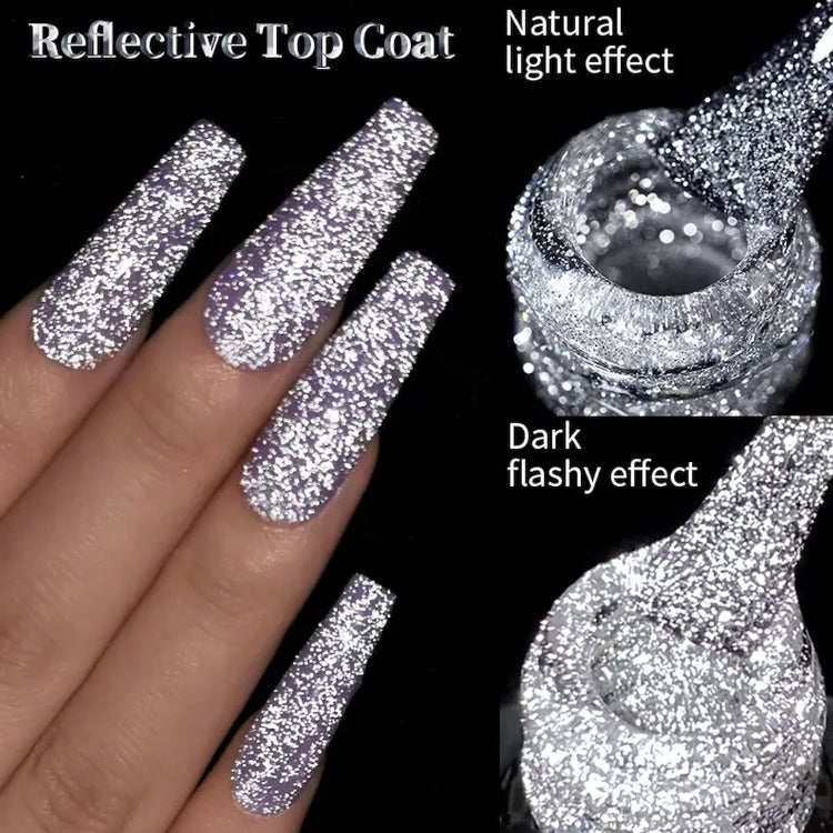 Reflective Glitter Top Coat Born Pretty