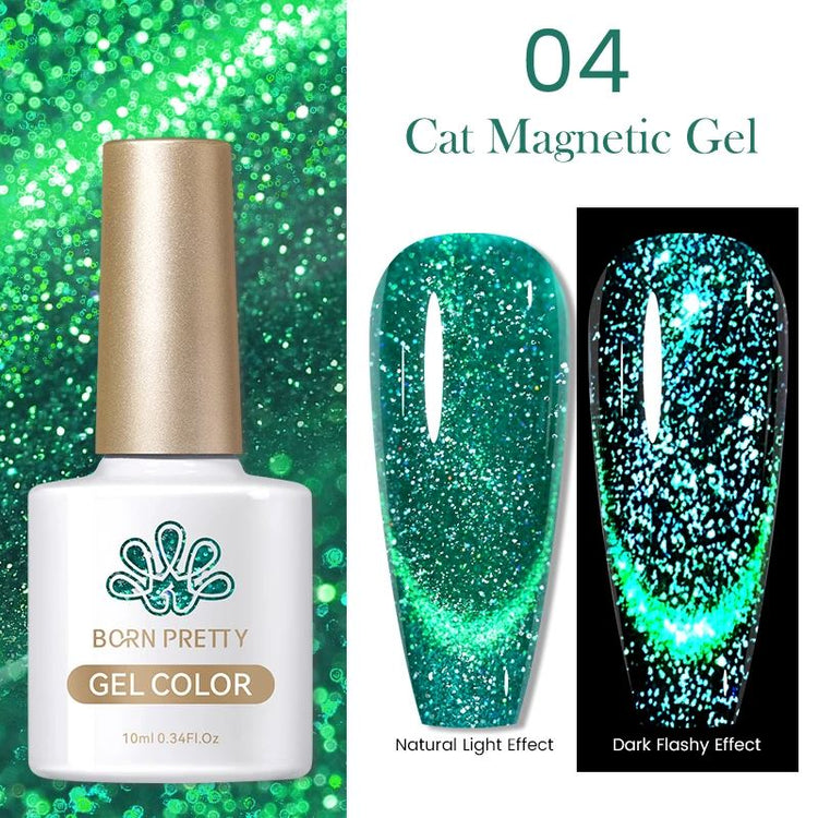 Reflective Sparkle Glitter Cat Eye Magnetic Gel Born Pretty04