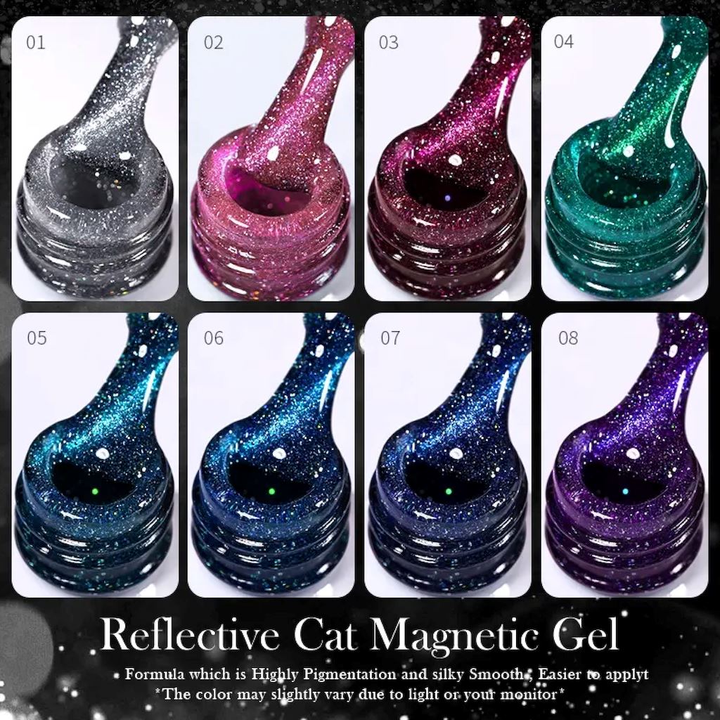 Reflective Sparkle Glitter Cat Eye Magnetic Gel Born Pretty