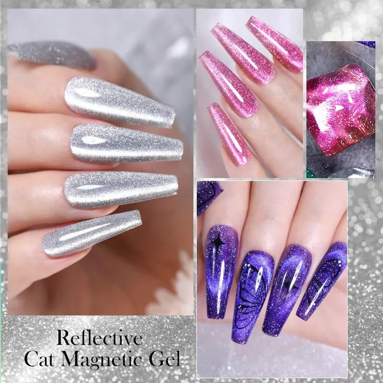 Reflective Sparkle Glitter Cat Eye Magnetic Gel Born Pretty