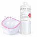 Nail bath soak bowl with 100% pure acetone nail remover, 1 litre bottle