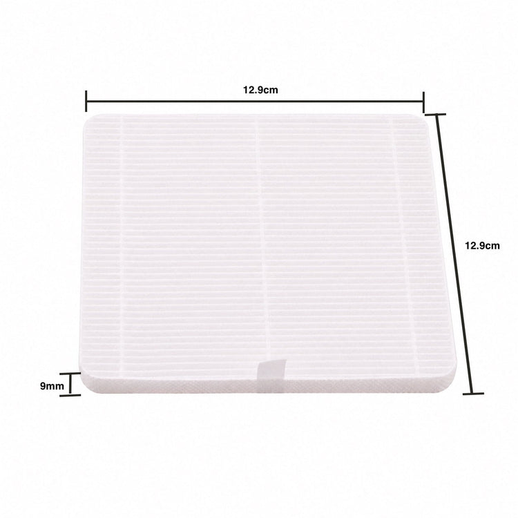 Replacement filter for Brushless Pro Dust Collector Rechargeable 85W showing square white filter dimensions