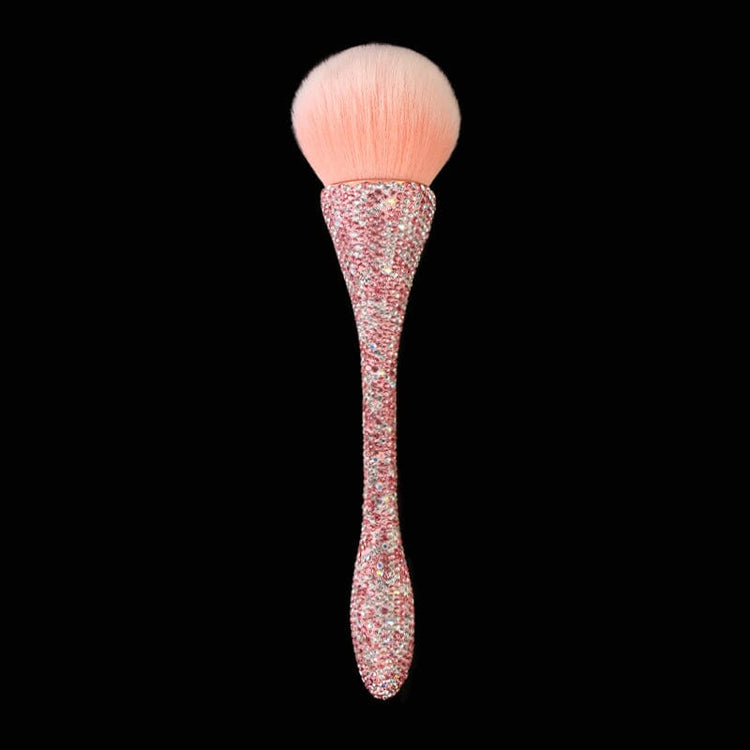 Rhinestones Handle Soft Hair Dust BrushRed