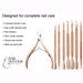 Nail Success Australia rose gold 8-piece manicure and cuticle tool set with stainless steel precision tools and cuticle nipper