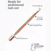 Nail Success Australia rose gold cuticle pusher tool with fine precision tip, textured grip handle and wide flat pusher end