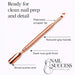 Nail Success Australia rose gold cuticle pusher and scraper tool with textured grip handle, broad pusher end and precision scraper tip