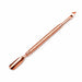Rose gold double-ended cuticle pusher and scraper nail tool with textured grip handle
