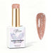 Nail Success Australia Rosé Spotlight reflective glitter gel polish bottle with glossy rose gold nail colour swatch