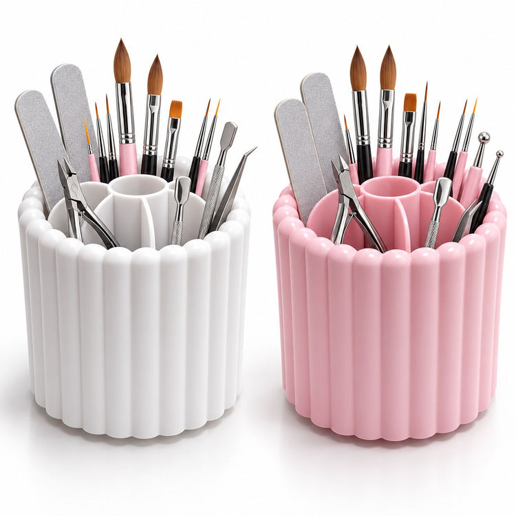 Rotating Nail Art Brushes and Tools Holder
