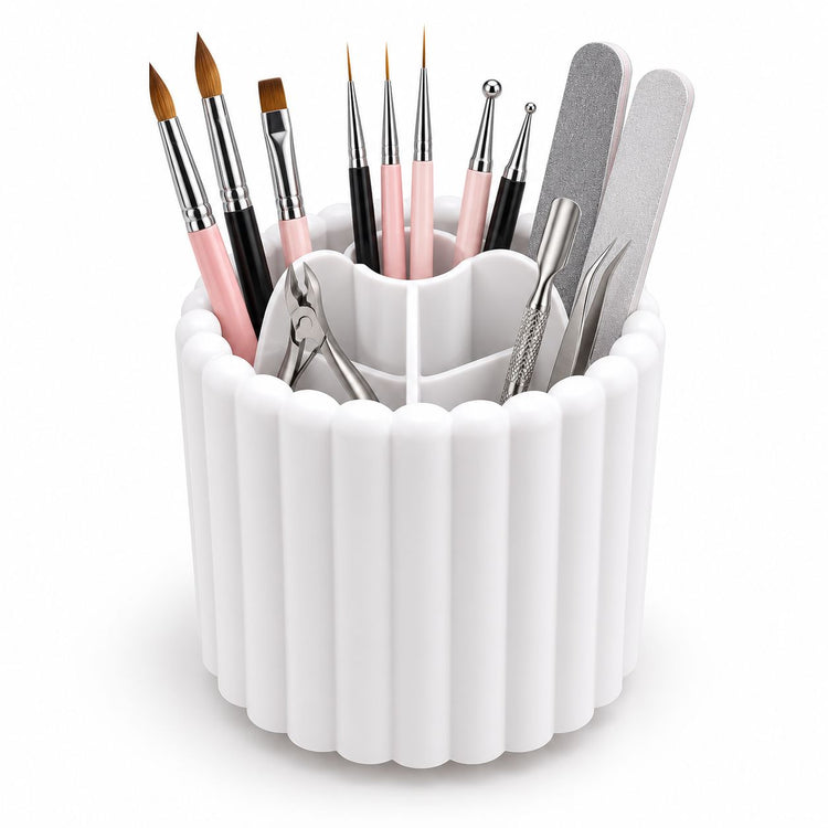Rotating Nail Art Brushes and Tools Holder