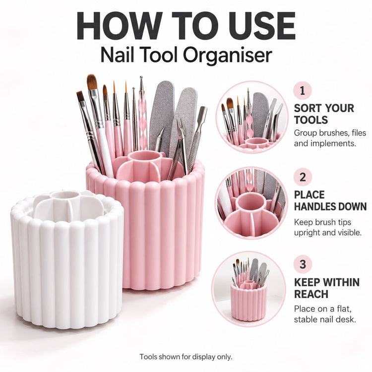 Rotating Nail Art Brushes and Tools Holder