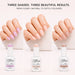 Rubber Base Gel Collection Kit - three shade nail results