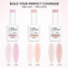 Rubber Base Gel Collection Kit - one coat vs two coats
