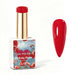 Nail Success Australia Ruby Flame red gel polish bottle with glossy red nail colour swatch