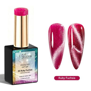 Ruby fuchsia gel polish cat eye gel polish NSI Australia
