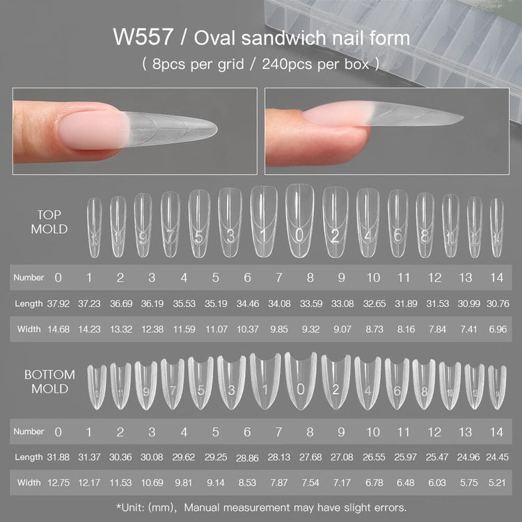 width chart, 240-piece box