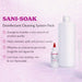 SANI-SOAK disinfectant cleaning system pack – refill bottle, 60ml concentrate and dropper to reduce spills