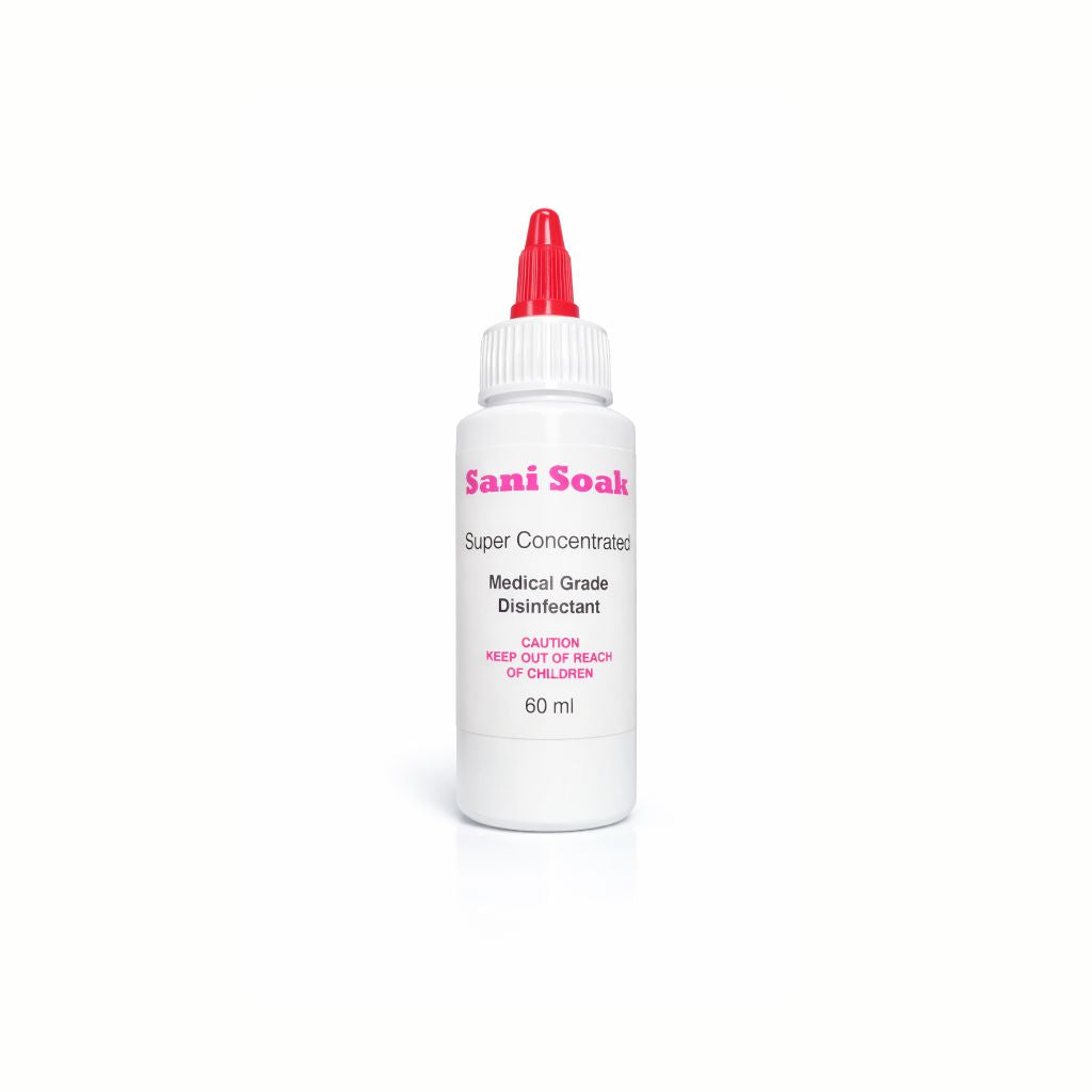 Sani Soak super concentrated medical grade disinfectant 60ml bottle – salon tool sanitiser