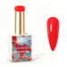 Nail Success Australia Scarlet Kiss red gel polish bottle with glossy nail colour swatch