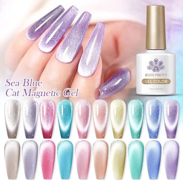 Sea Blue Cat Eye Magnetic Gel Polish BORN PRETTY