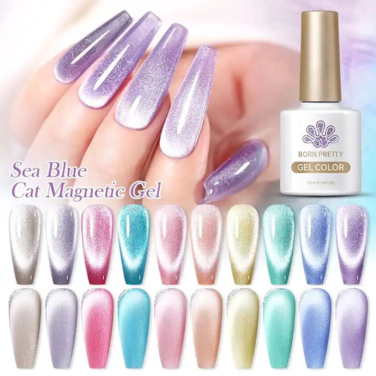 Sea Blue Cat Eye Magnetic Gel Polish BORN PRETTY