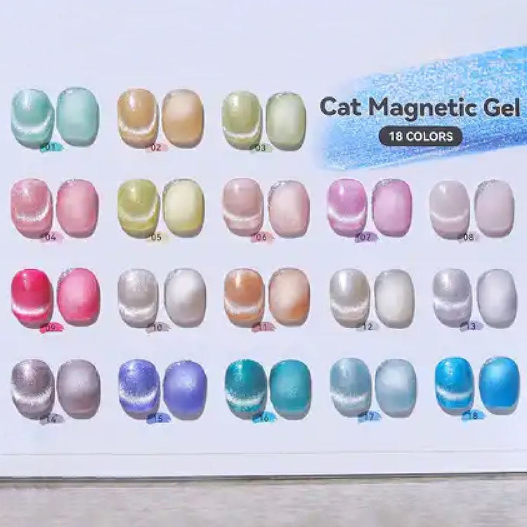 Sea Blue Cat Eye Magnetic Gel Polish BORN PRETTYPack 18 Colours(01 to 18)
