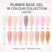 Nail Success Rubber Base Gel - 18 colour shade chart