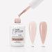 Second Skin Rubber Base Gel - open bottle with brush and swatches