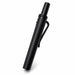 Black protective case for nail tool sharpening file with clip-on design, used to safely store and carry manicure tool sharpeners