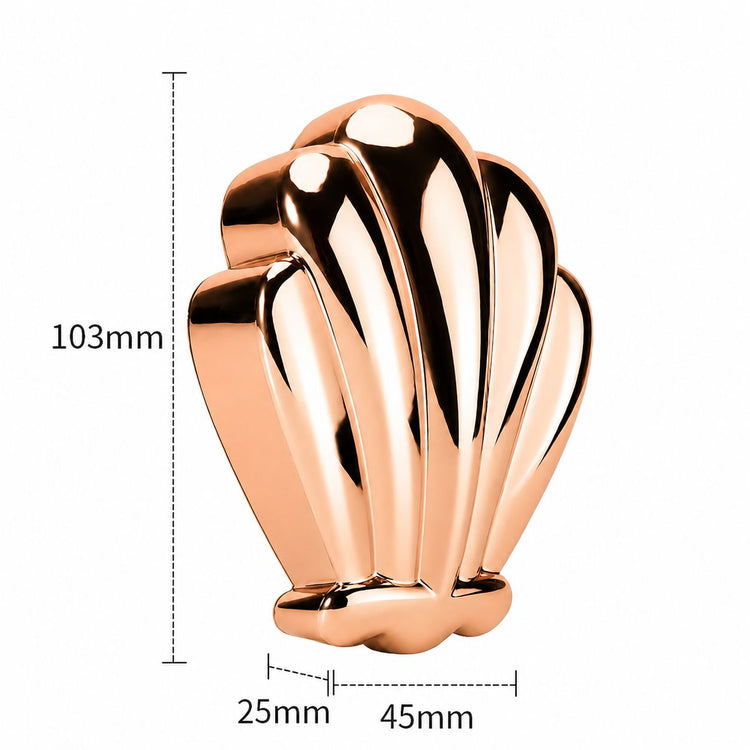 Nail Success Australia rose gold shell foot file callus remover with 103mm height and 45mm width measurement guide