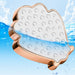 Rose gold shell-shaped washable foot file and callus remover with textured exfoliating surface for spa pedicure heel care