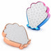 Nail Success Australia shell-shaped washable foot files in rose gold and rainbow finish with textured exfoliating surface for pedicure callus care