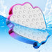 Rainbow shell-shaped washable foot file and callus remover with textured exfoliating surface for spa pedicure heel care