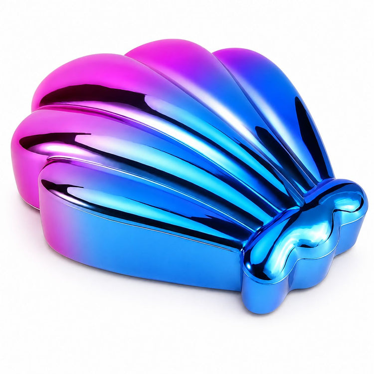 Rainbow shell-shaped foot file and callus remover for washable, sanitizable spa pedicure foot care