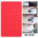 Red silicone 3D nail art stamping mold with floral, geometric and pattern designs, 3D-XY01, NSI Australia