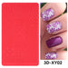 Red silicone 3D nail art stamping mold with floral and pattern designs, 3D-XY02, NSI Australia