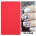 Red silicone 3D nail art stamping mold with butterfly and flower designs, 3D-XY04, NSI Australia