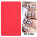 Red silicone 3D nail art stamping mold with love word and typography designs, 3D-XY05, NSI Australia