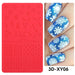 Red silicone 3D nail art stamping mold with Christmas snowflake designs, 3D-XY06, NSI Australia