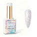 Silver Cloud Aurora Pearl Gel Polish with white silver pearl shimmer swatch and glossy nail finish