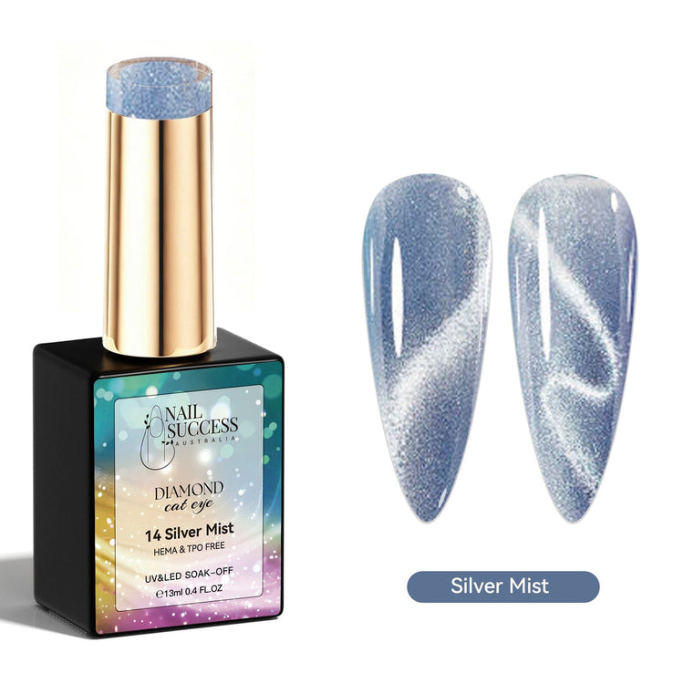 Silver mist gel polish cat eye gel polish NSI Australia