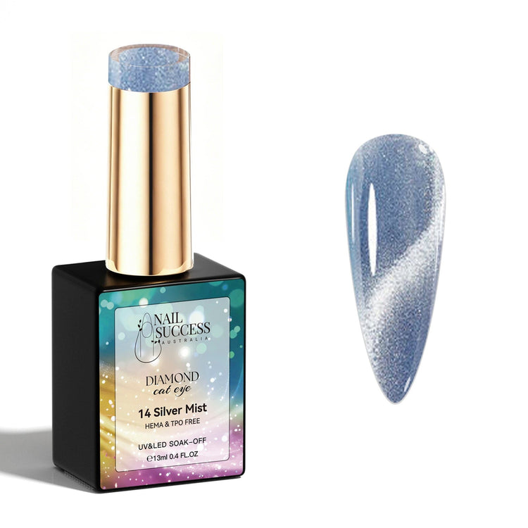 Silver mist gel polish cat eye gel polish NSI Australia