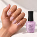 SINA gel polish GP-03, shown on painted nails beside the bottle