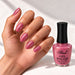 SINA gel polish GP-120, shown on painted nails beside the bottle