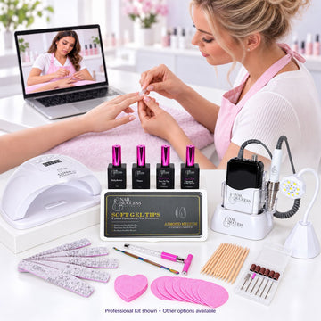 Soft Gel Extensions / Gel X nail course with online learning scene and Professional Kit